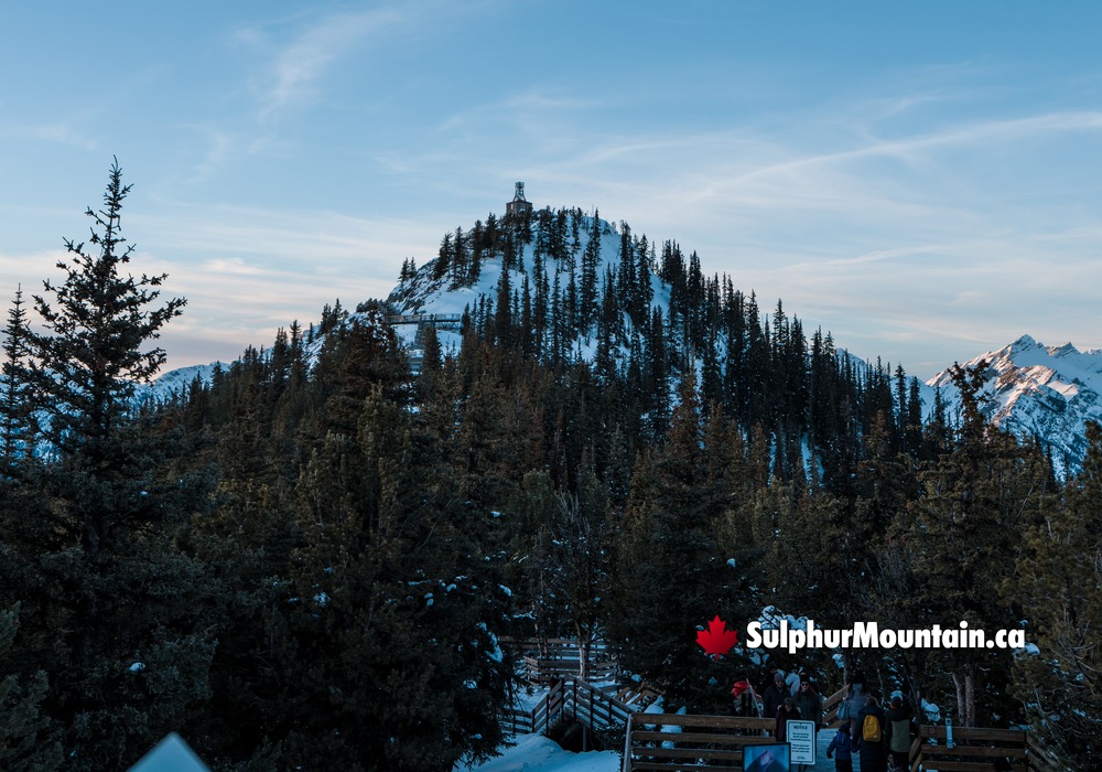 Sulphur Mountain Historic Site Winter Evening