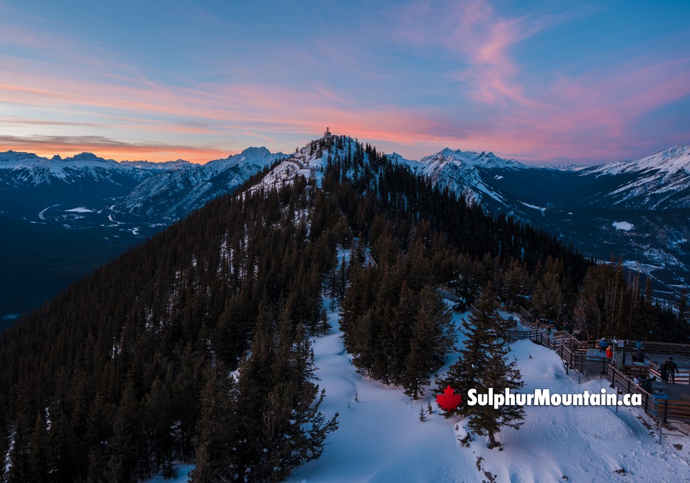 Sulphur Mountain Sunset South Ranges Platform View