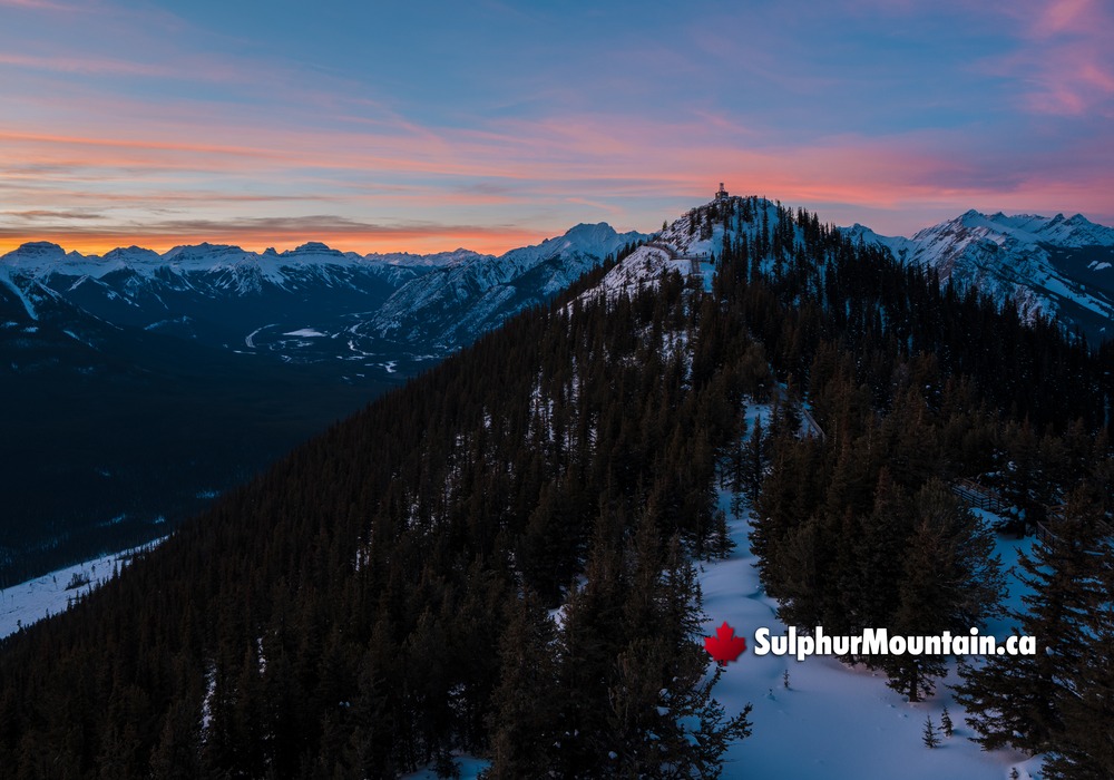 Sulphur Mountain Sunset South Ranges View